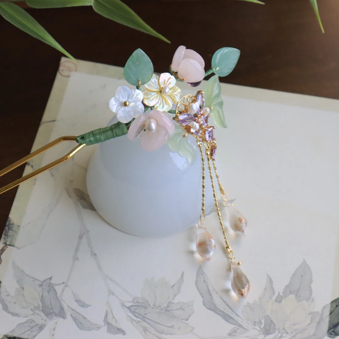 悦己容[微瑕合集4.0]复古风百搭发夹簪金典U钗点缀气质汉服发饰