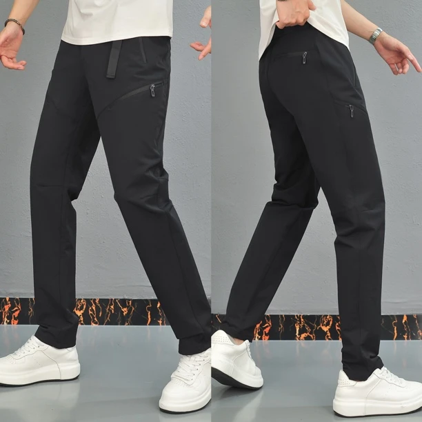 9803秋季男士软壳直筒休闲裤2025新款潮流时尚防风防水修身冲锋裤