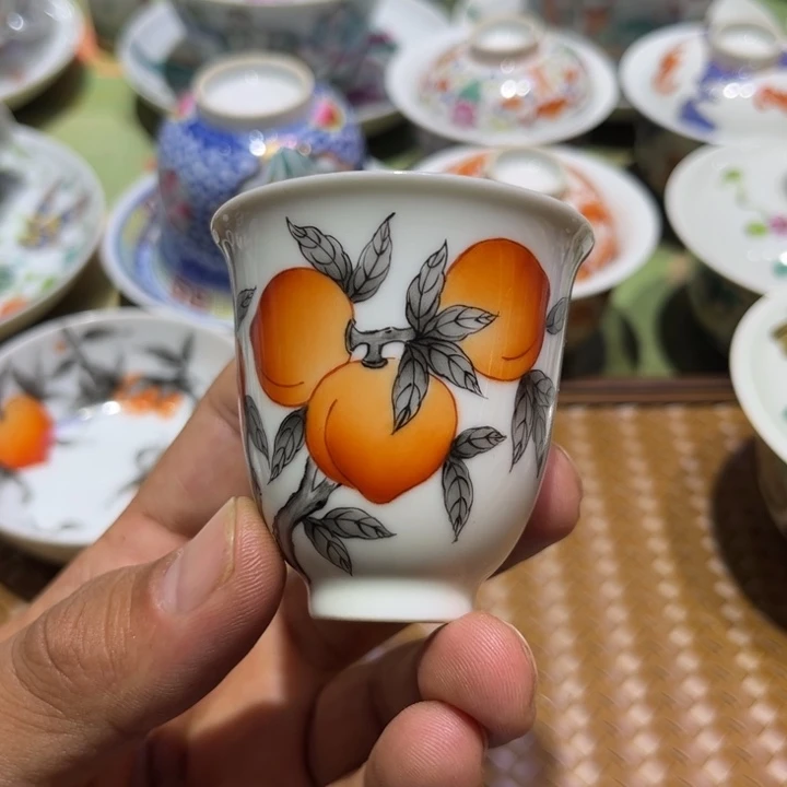纯手绘精品盖碗杯