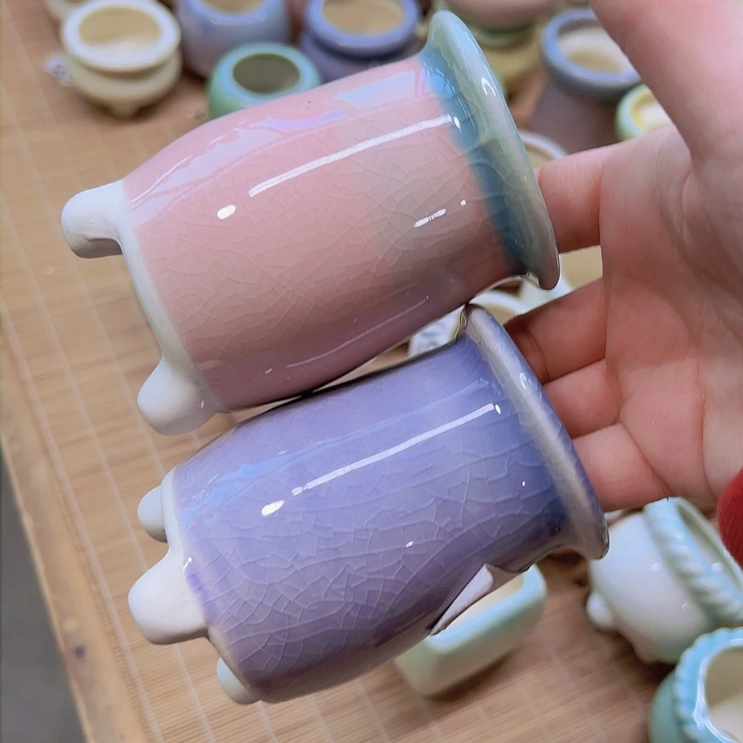 红陶陶瓷花盆当场满12包邮