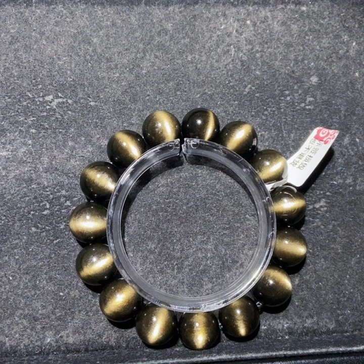 黑曜岩手链未镶嵌千****花