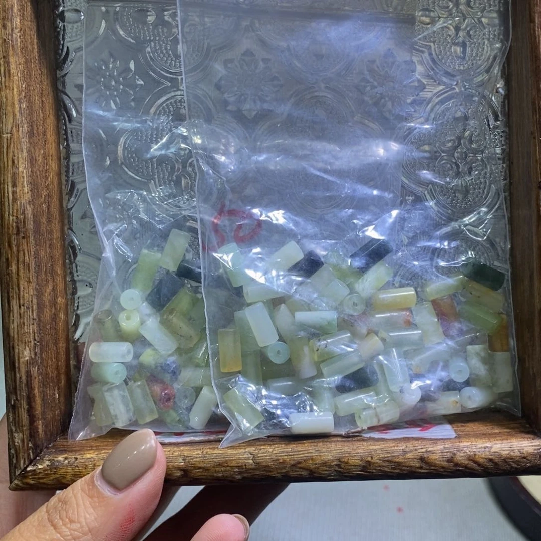 合金蛇纹石玉颈饰222