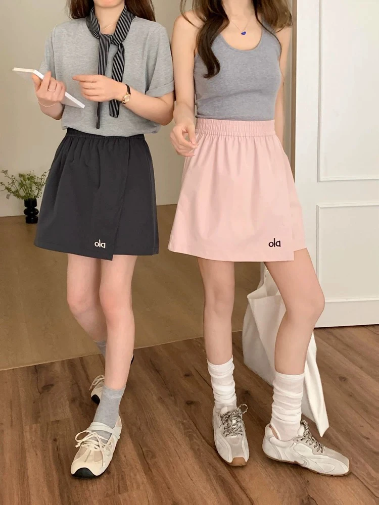 设计感小众休闲a字裤裙女夏季新款韩系高腰显瘦防走光运动风短裤