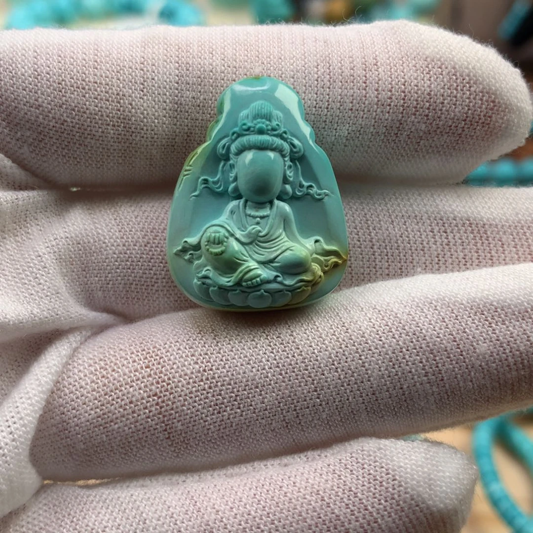 绿松石未镶嵌珠宝奇石20.1mm