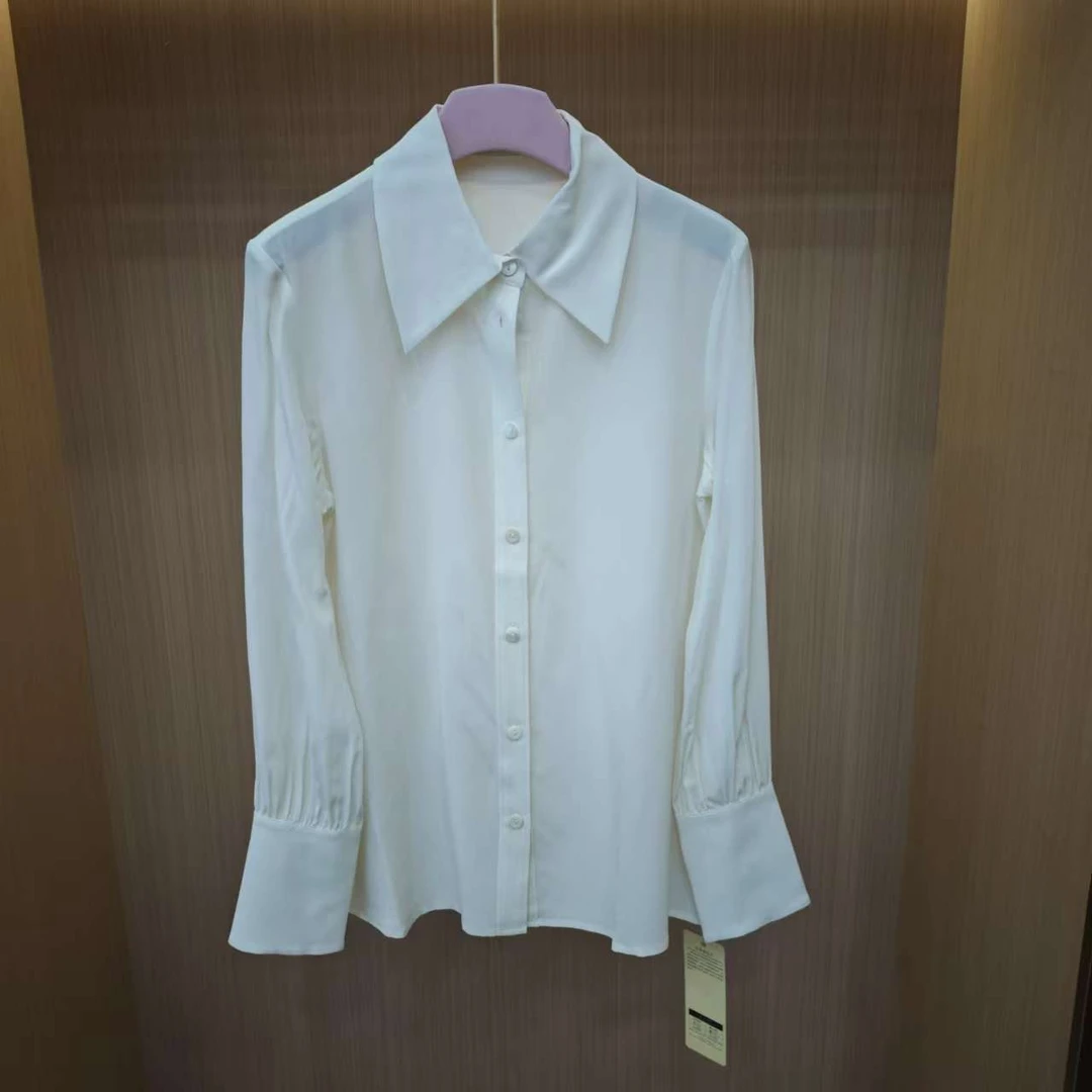 【LJWM】桑蚕丝长袖衬衫 H5158