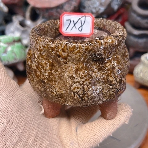 粗陶花盆手工花盆