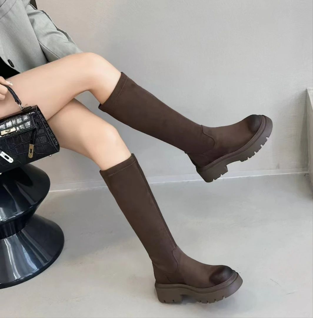 【公主屋】时尚百搭筒靴鞋9913
