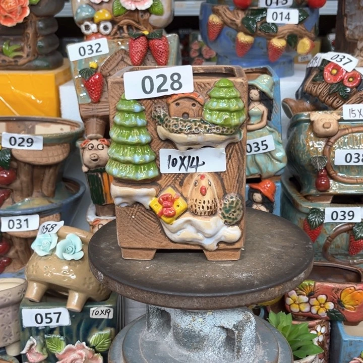 紫砂花盆粗陶材质多肉花盆