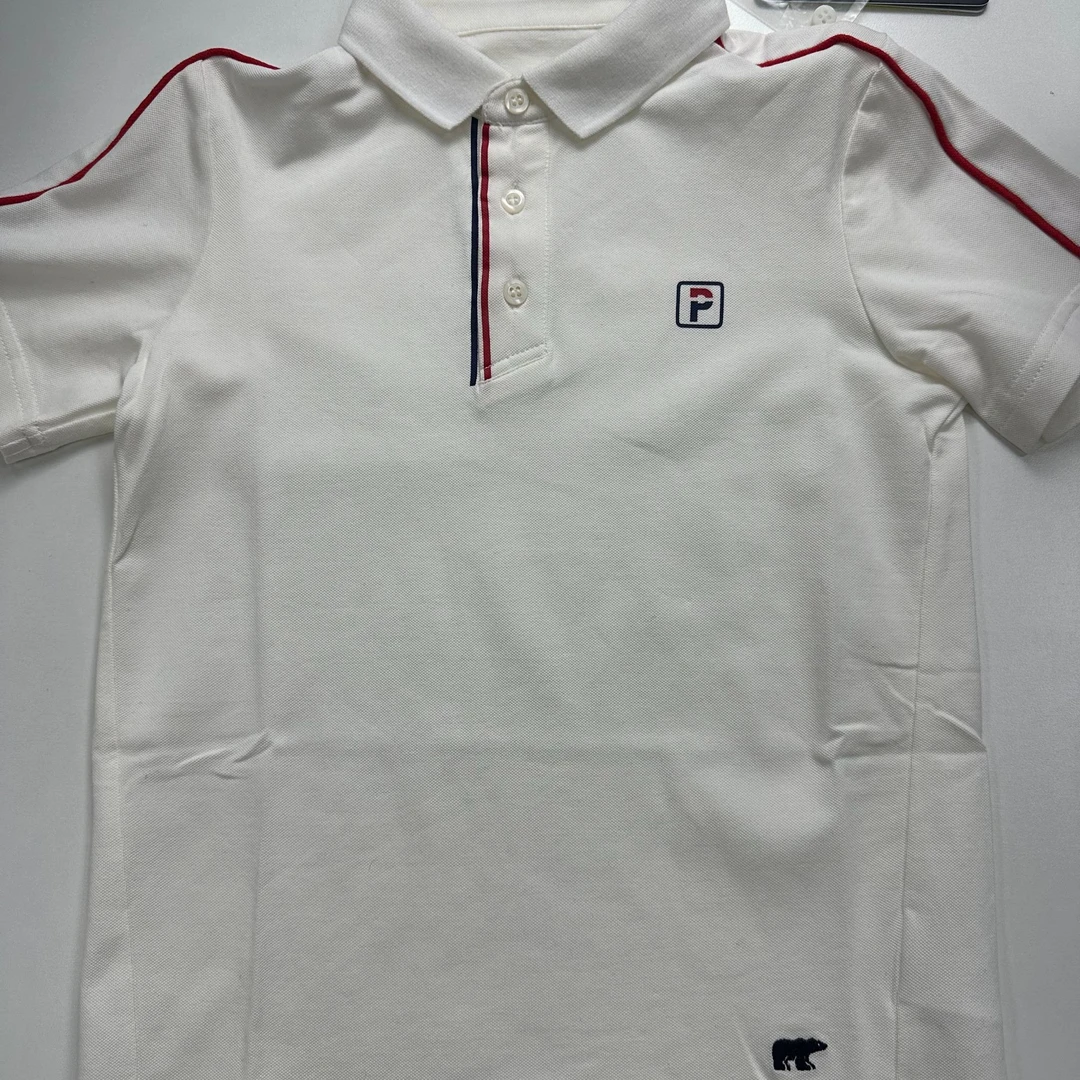 Golden Bear黄金熊白色简约polo衫