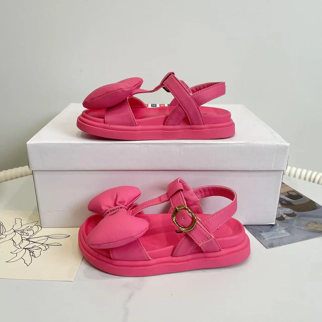 夏款女童凉鞋玫红 6325