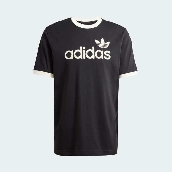 adidas/阿迪达斯三叶草男子时尚复古撞色运动短袖圆领T恤JC8372