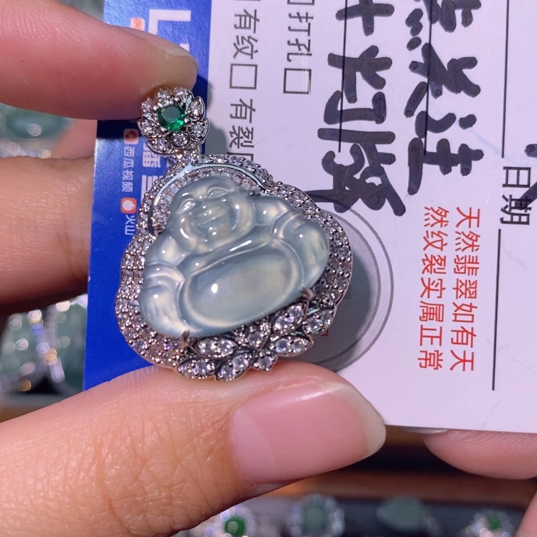 翡翠未镶嵌颈饰天然