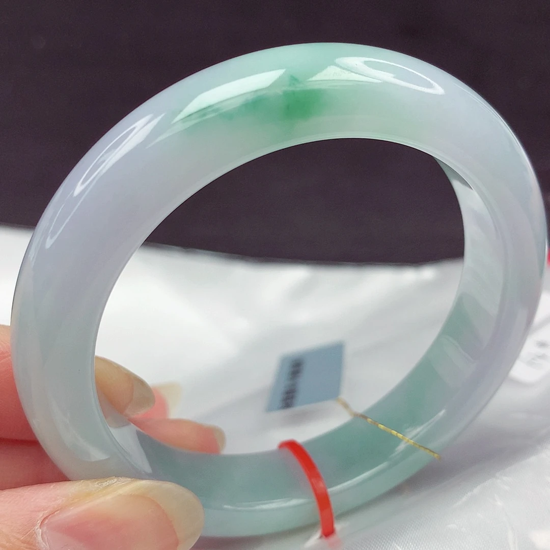 翡翠未镶嵌手镯54圈608