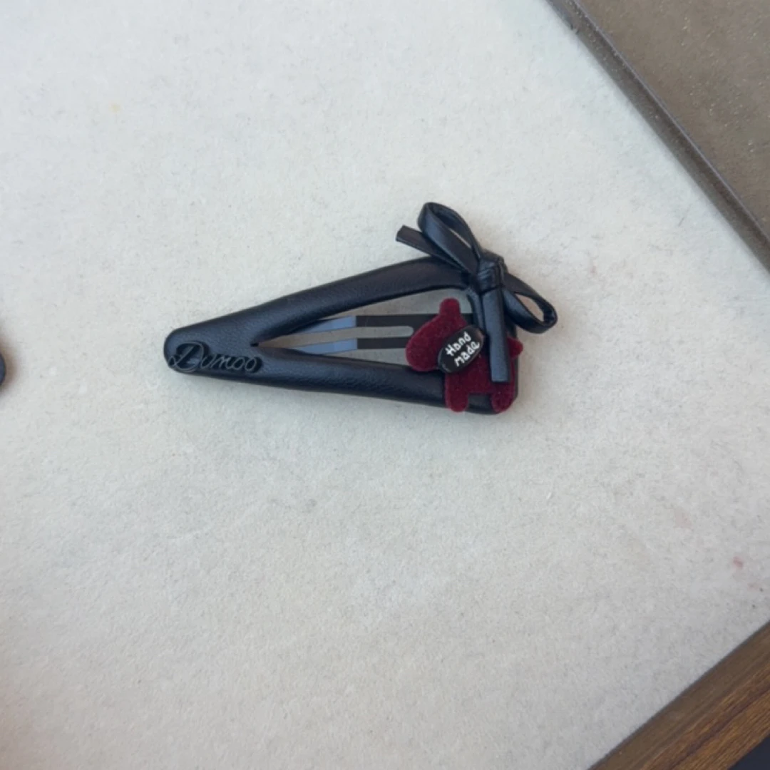 韩系水钻蝴蝶结发夹女秋冬侧边刘海夹气质高级感百搭后脑勺头饰