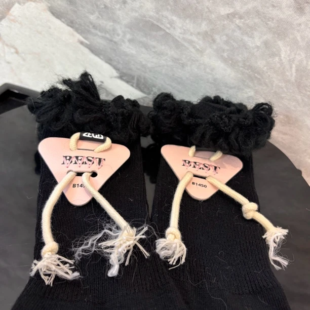 绑带黑色袜子WZ035