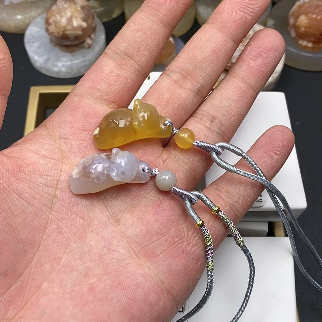 石英质玉颈饰未镶嵌晓*意