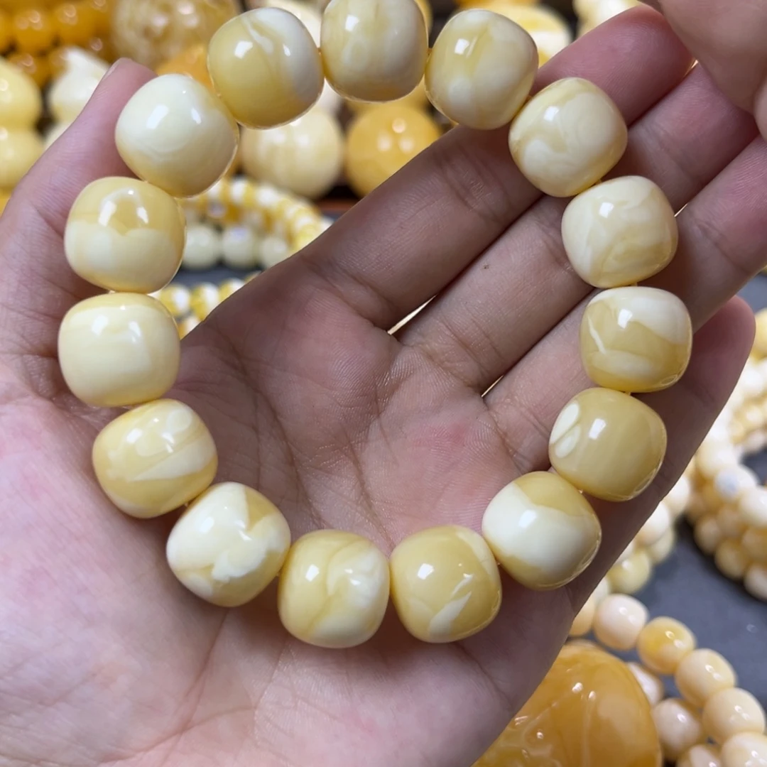 手串琥珀未镶嵌同料15mm