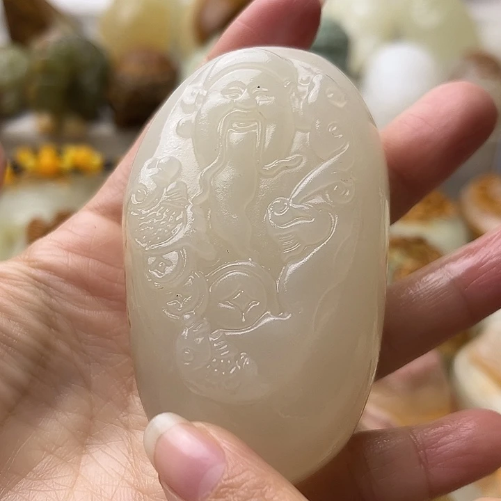 石材古青石不退换财神