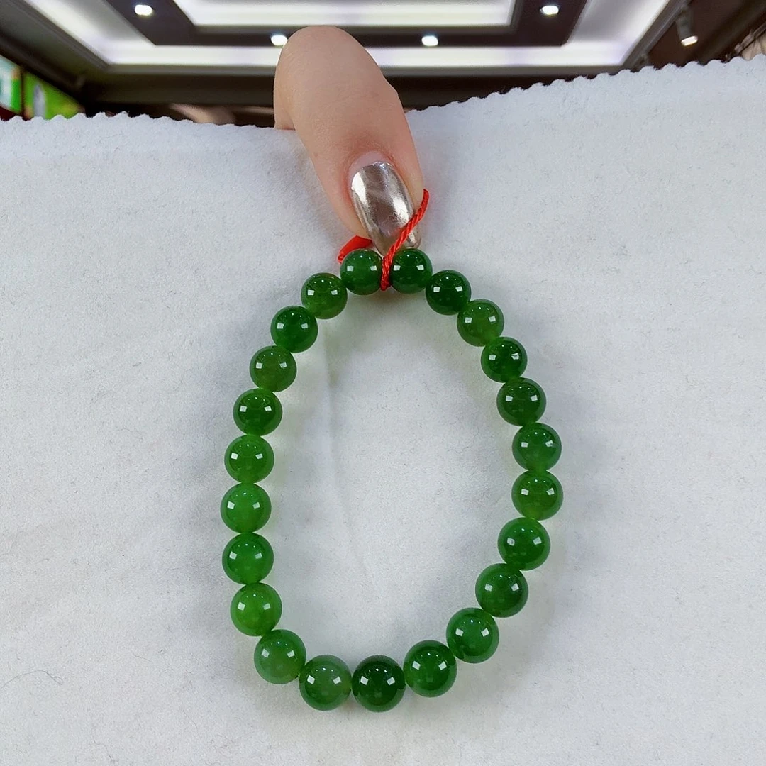 和田玉（碧玉）手链未镶嵌玲**姨