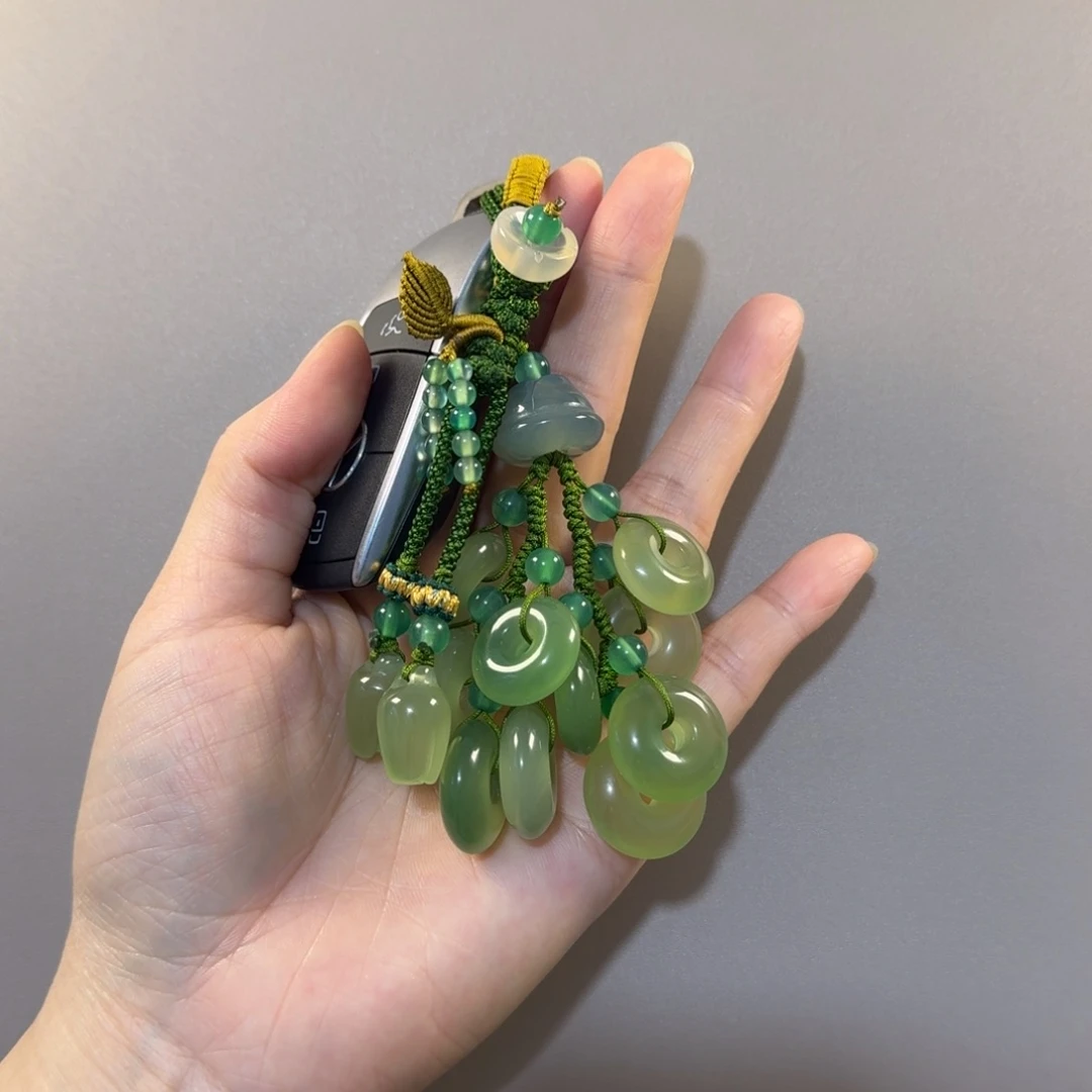 寒***寒玛瑙/玉髓钥匙挂件未镶嵌