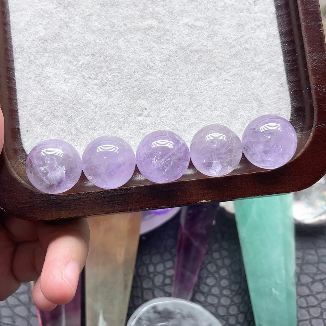 珠宝半成品未镶嵌水晶85(紫水晶球1.8cm左右）