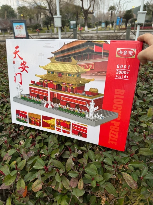 吾博RC玩具8-16岁积木拼装积木玩具拼装体验王拼成天安门2000积木