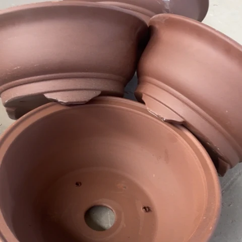紫砂花盆100-4。        34-14.5