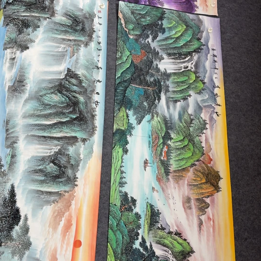 玉***仑国画180×70精品山水画