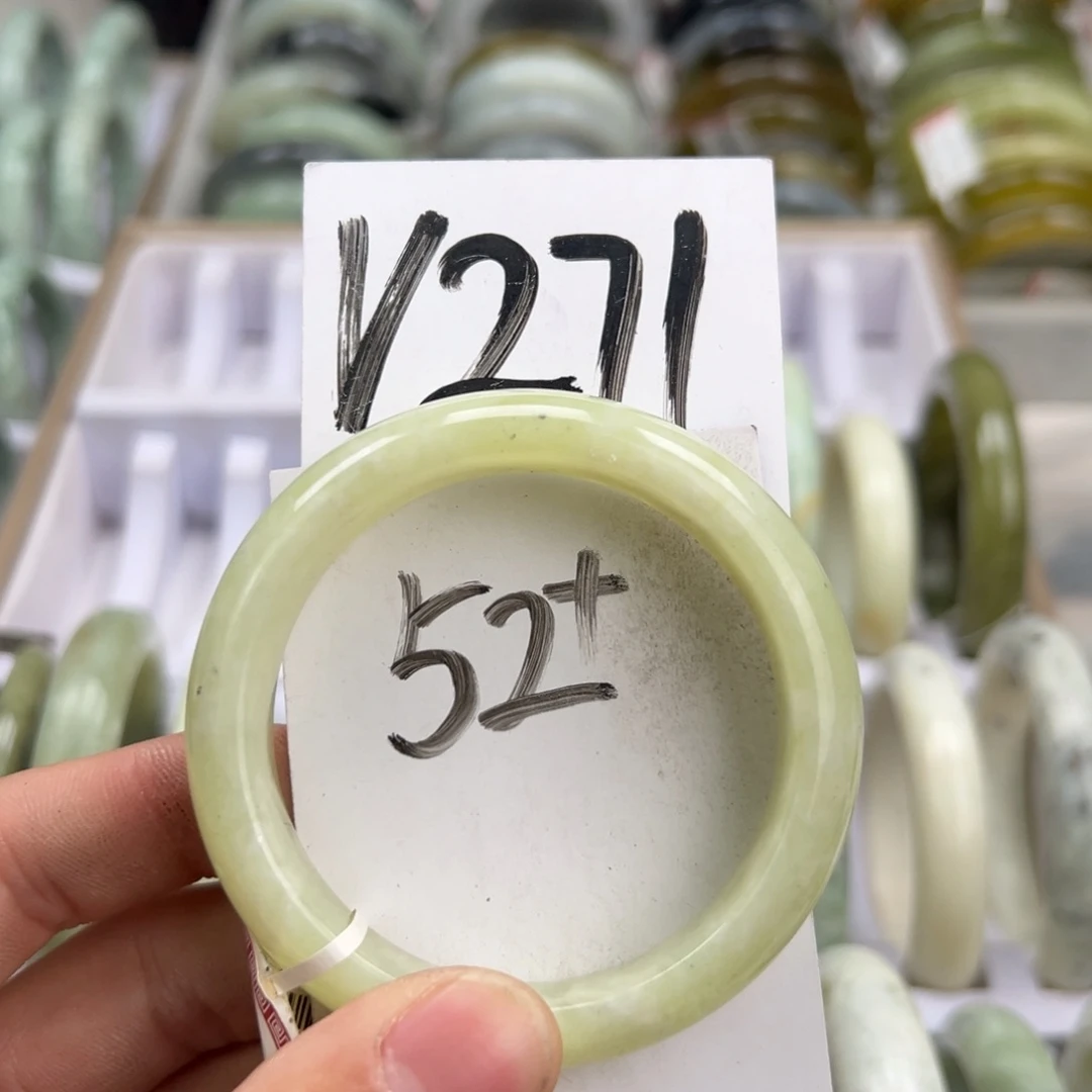 岫玉手镯未镶嵌天然岫玉微瑕