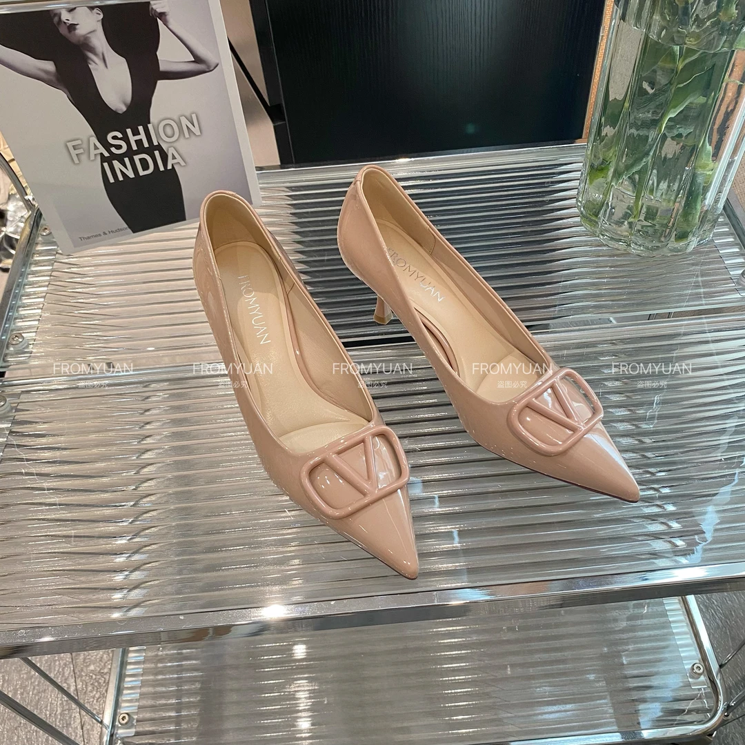 【6公分】23063-2从元.通勤尖头细跟高跟鞋夏季春季舒适法式高跟鞋