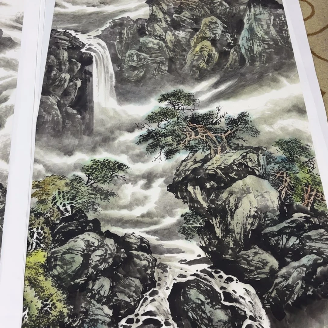 可***舅国画徐亦成六尺山水艺