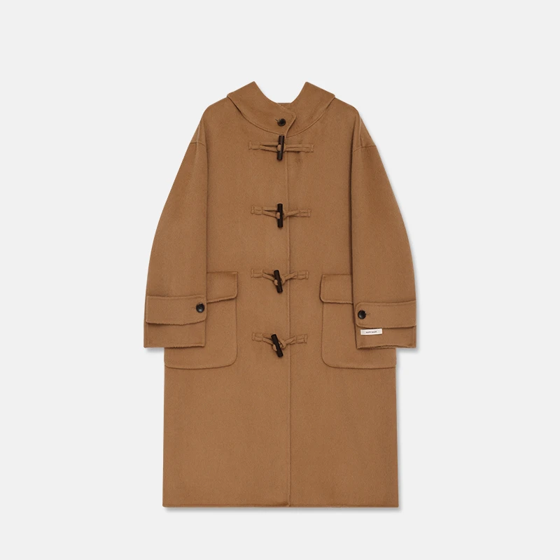 【鱼子酱】YM 588 女士长款时尚休闲中长款经典秋冬双面羊毛大衣