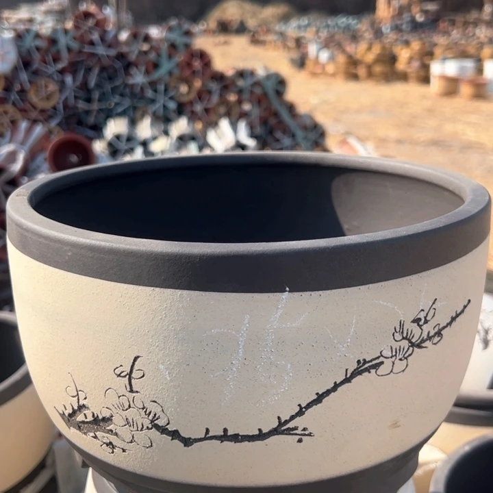 红陶紫砂碗盆口25