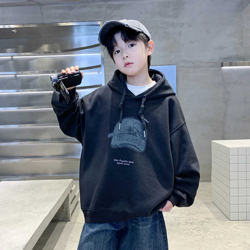 男童卫衣春秋青少年宽松2025中大童休闲韩版长袖儿童秋季上衣洋气