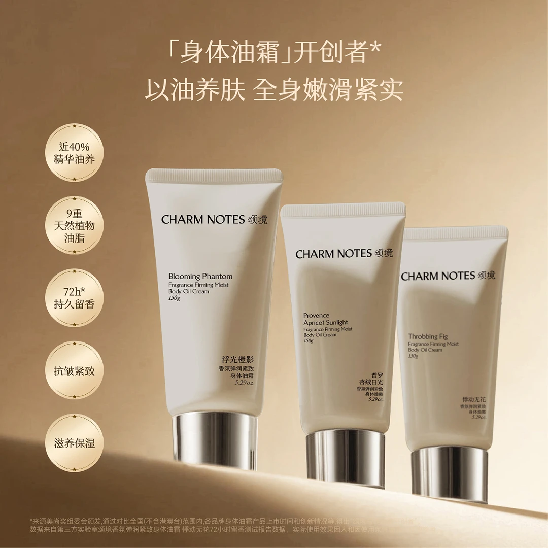 【渠道】CHARM NOTES颂境香氛弹润紧致身体油霜150g