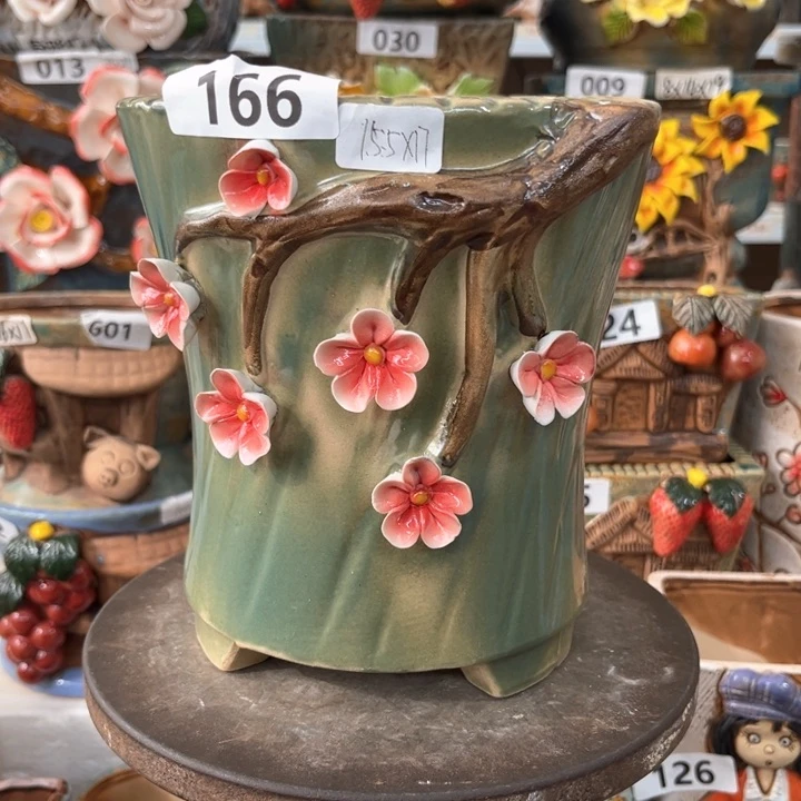 紫砂花盆粗陶材质多肉花盆