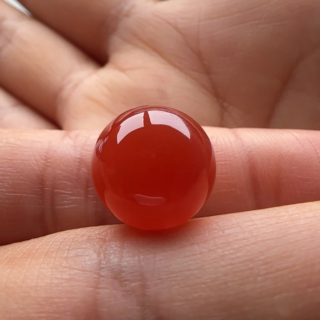 南红玛瑙圆珠12.3未镶嵌勤**约孔马牙