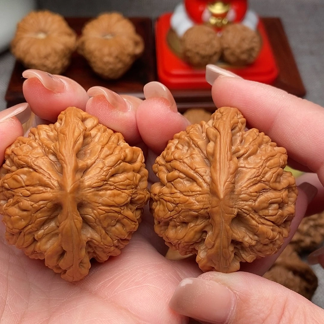 文玩核桃把件50全品麒麟纹官帽