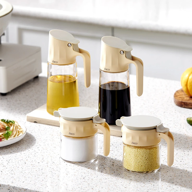 EKCO自开合油壶500ml 油壶家用装油厨房用防漏油油醋瓶