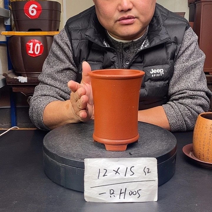 紫砂花盆货号一只H005