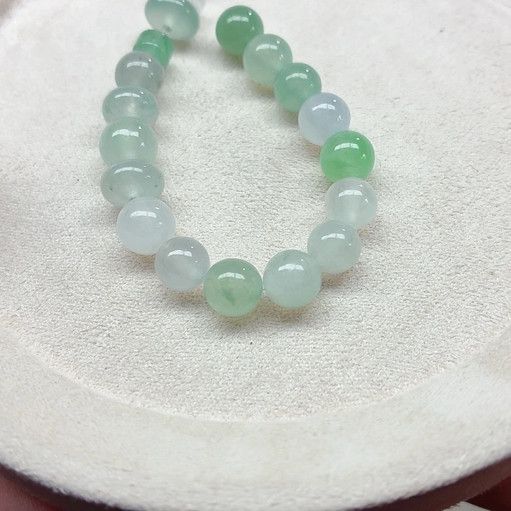 翡翠未镶嵌手链天然缅甸翡翠A货卡7