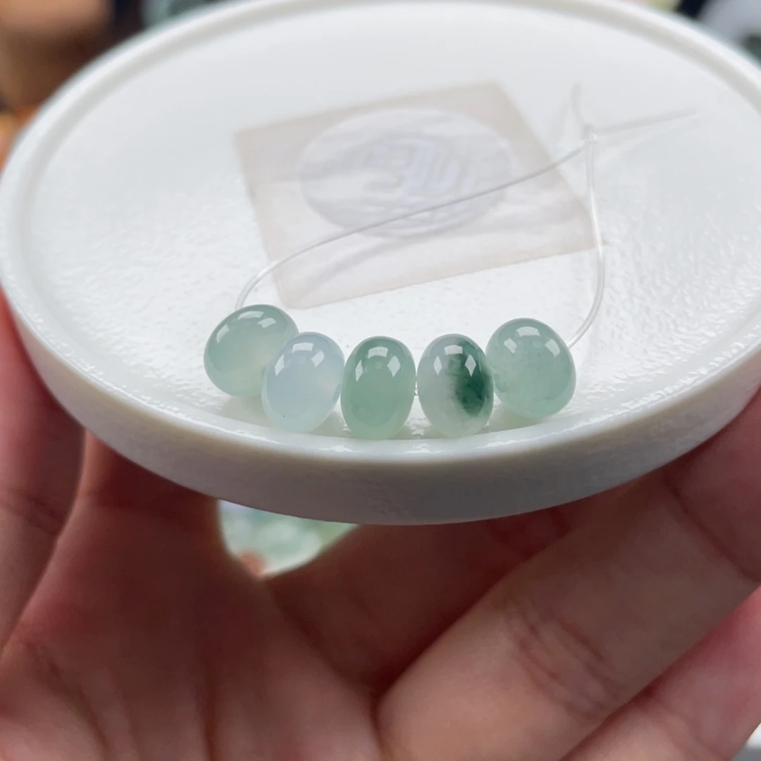 翡翠散珠天然缅甸翡翠a货一串8