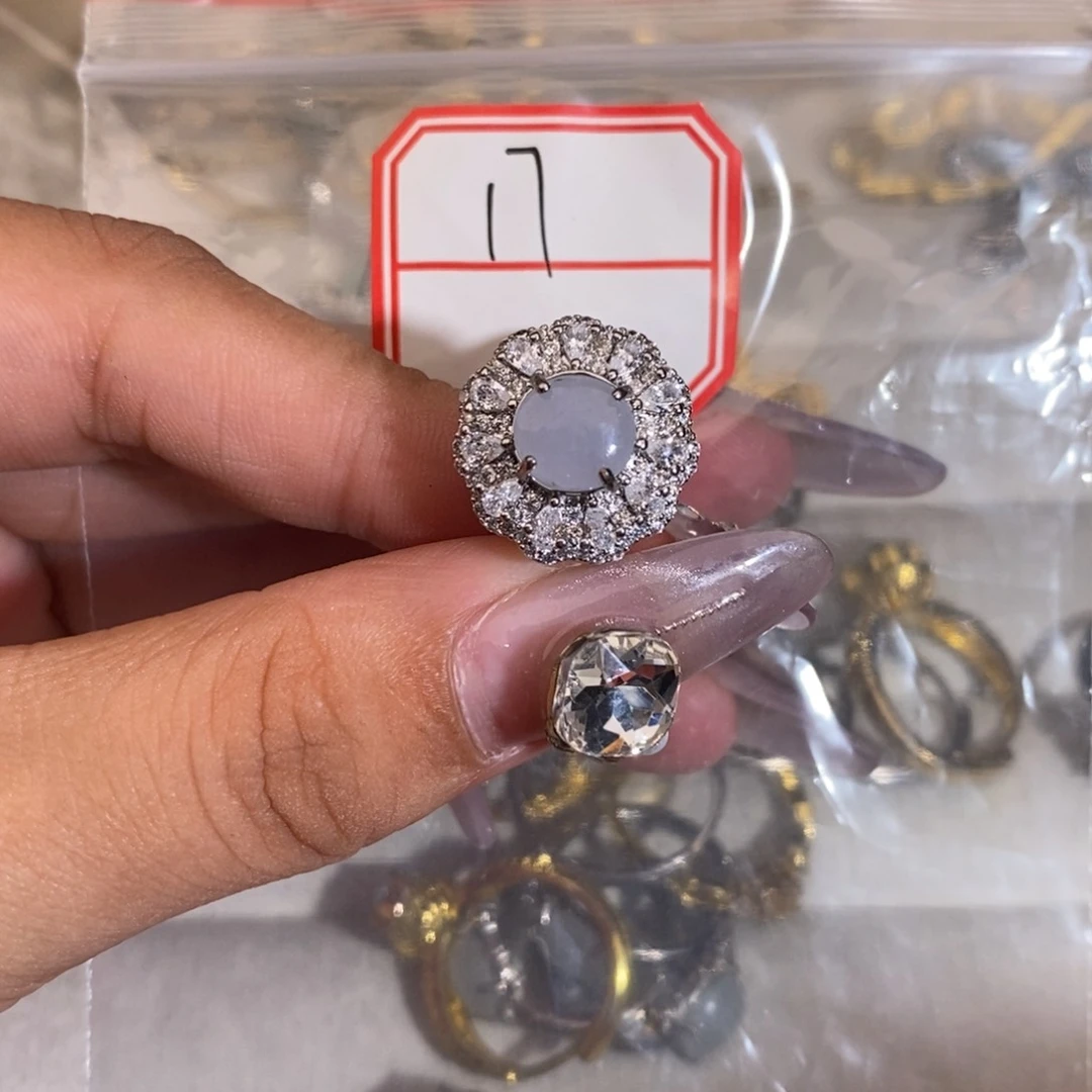 翡翠戒指合金希*有裂