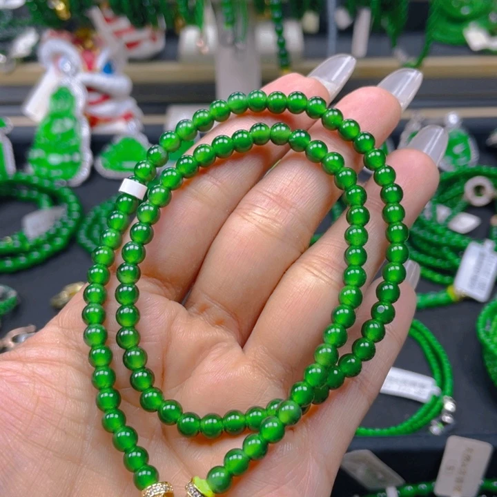 翡翠未镶嵌颈饰锁骨链5