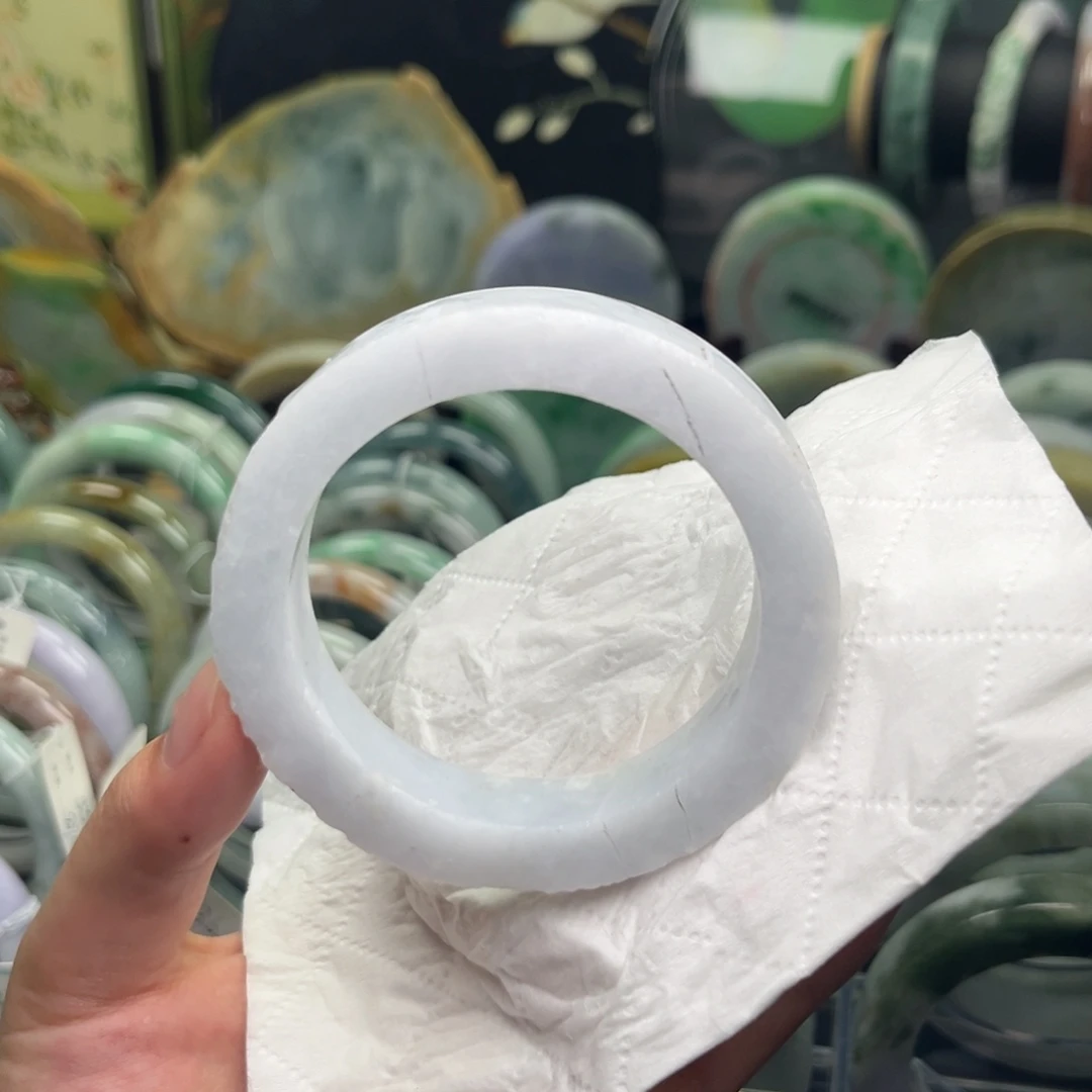 未镶嵌手镯定制翡翠白月光54-56