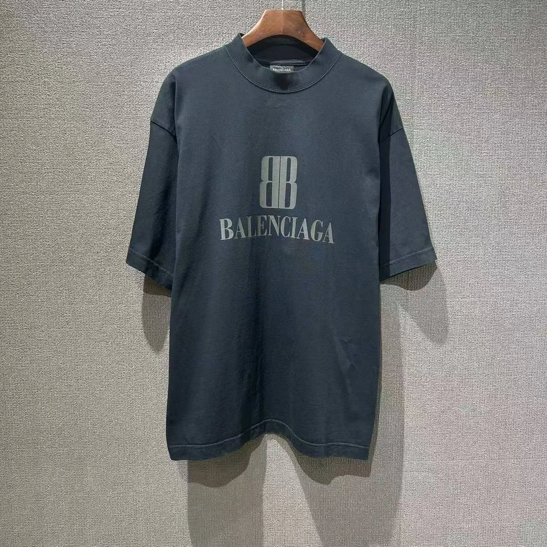 未使用 Balenciaga/巴黎世家 （pm）双B印花短袖 全新xxs码/0513