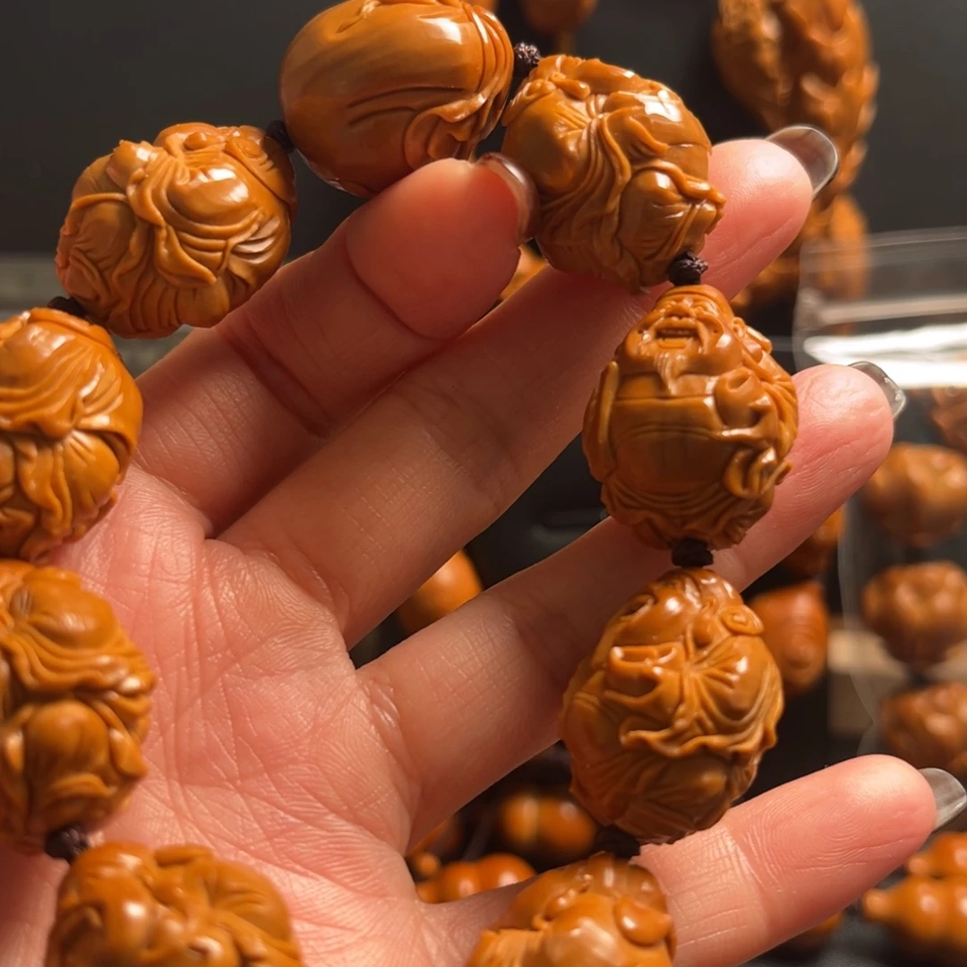 可***乐橄榄核吊坠财神20