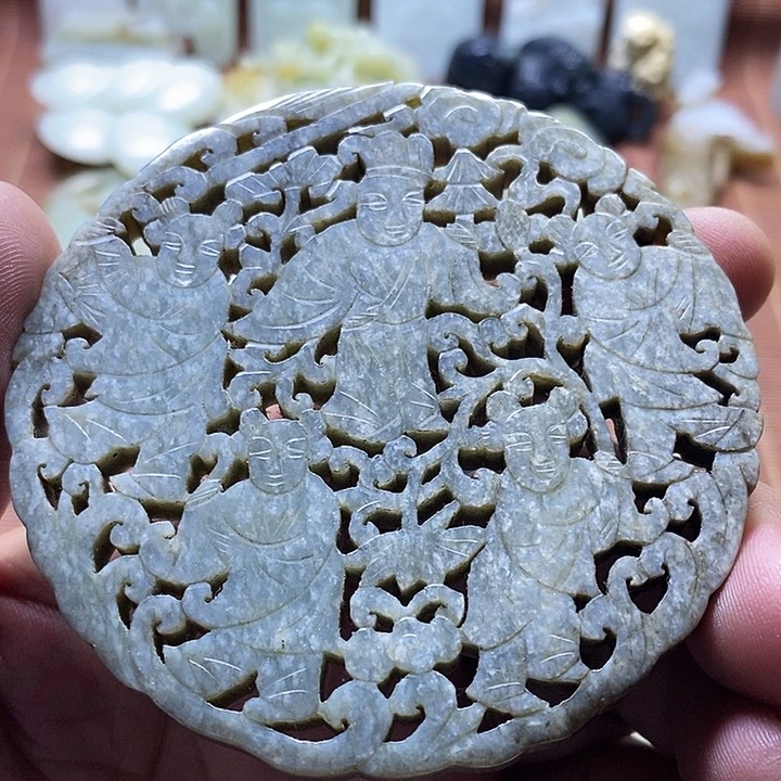 和田玉未镶嵌挂件