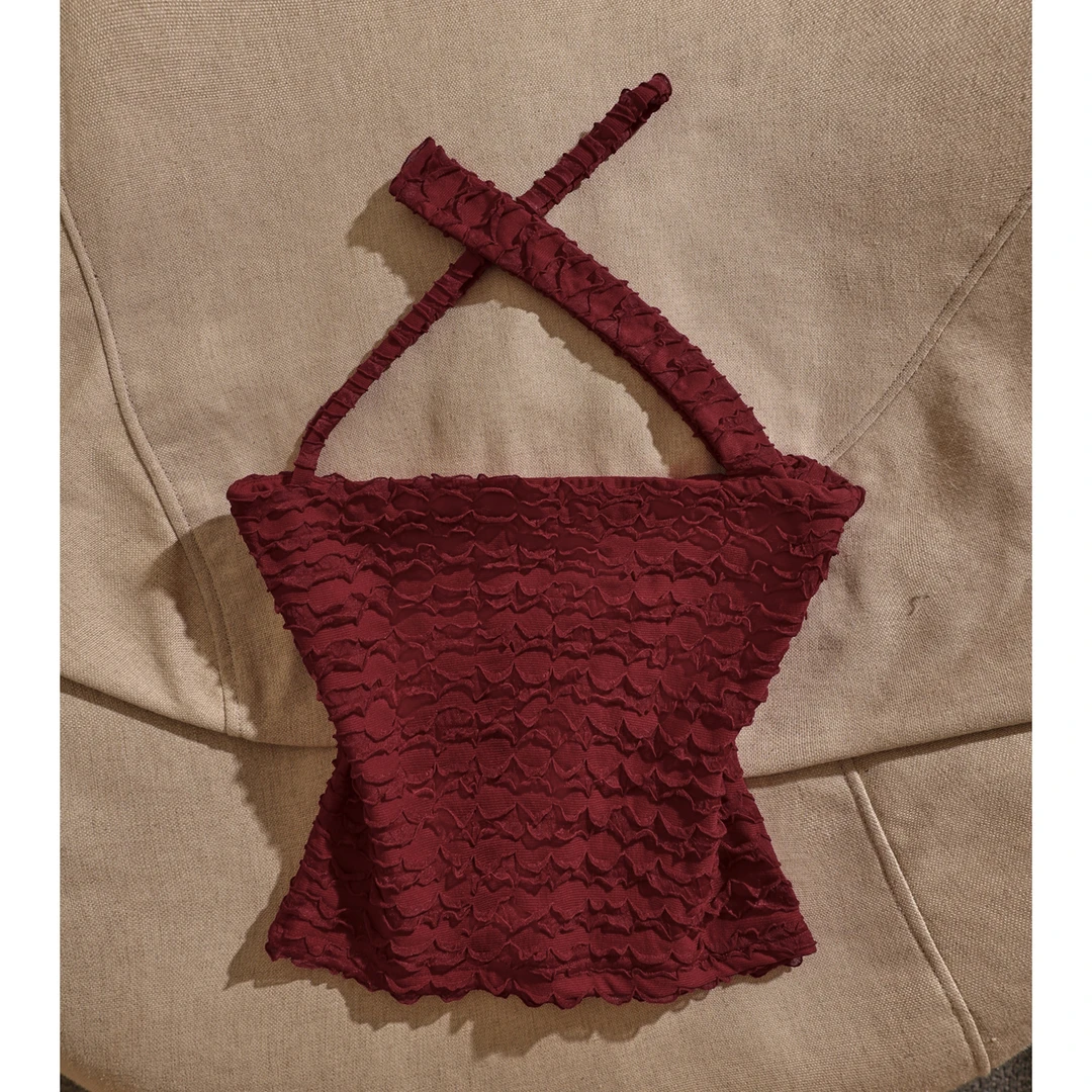 2025新款纯欲交叉挂脖吊带背心女外穿内搭洋气性感修身甜辣上衣