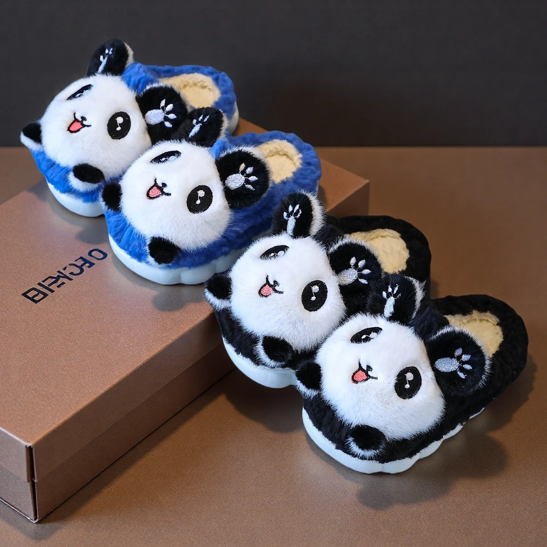 儿童棉拖鞋冬季女童卡通室内防滑保暖加绒宝宝可爱男孩家居家棉鞋